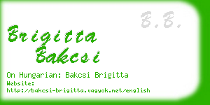 brigitta bakcsi business card